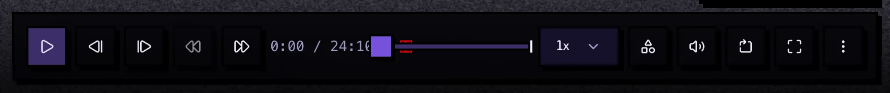 The timeline. Red spans still mean protected footage; the strip has since gained thumbnails, event lines, and annotation bars