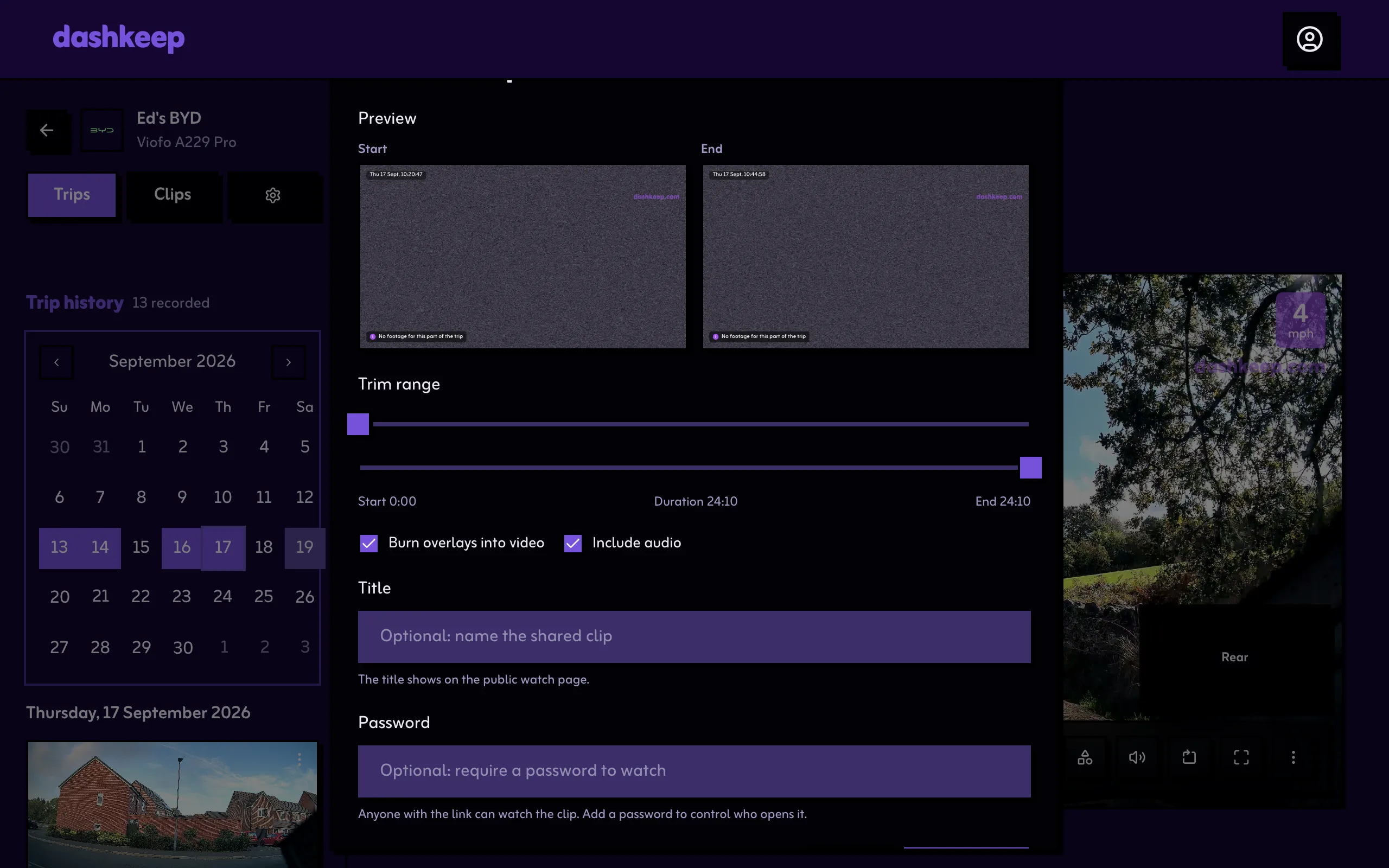 The share dialog