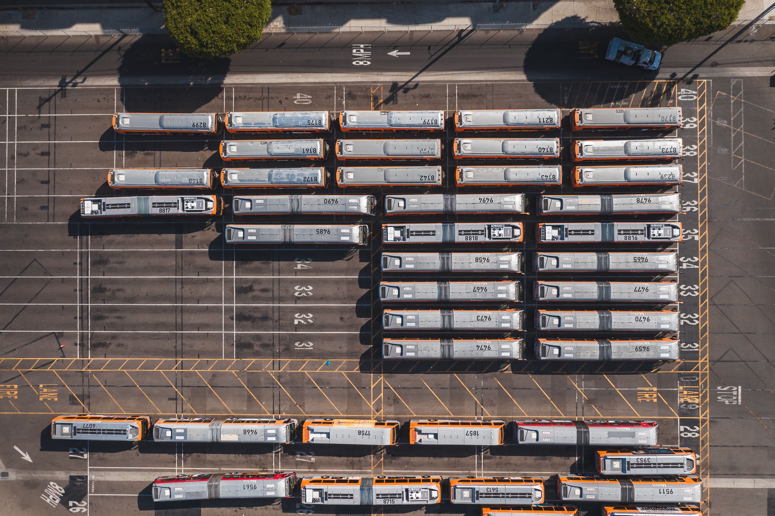 Bus depot control room view